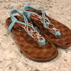 Spring step - Patrizia  summer sandals in teal